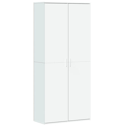 Hoge kast 80x35x180 cm bewerkt hout wit