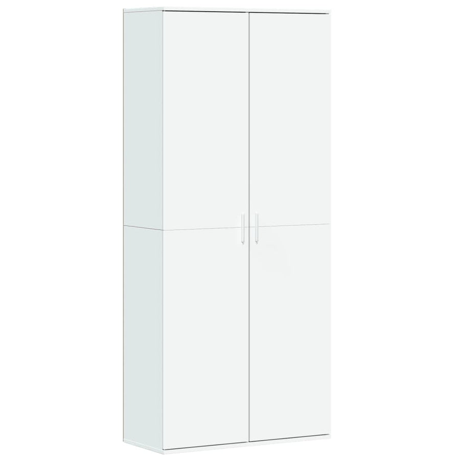 Hoge kast 80x35x180 cm bewerkt hout wit