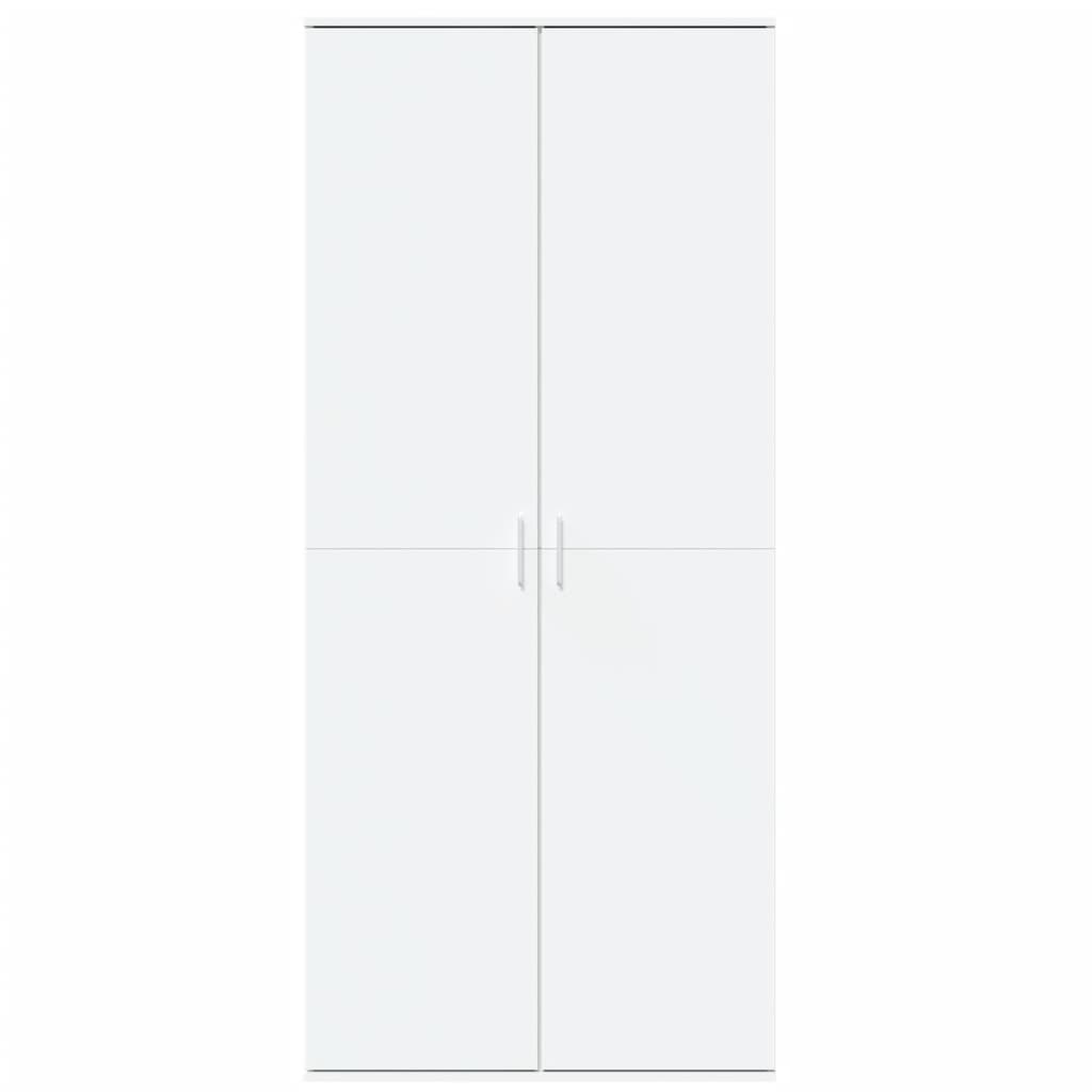Hoge kast 80x35x180 cm bewerkt hout wit