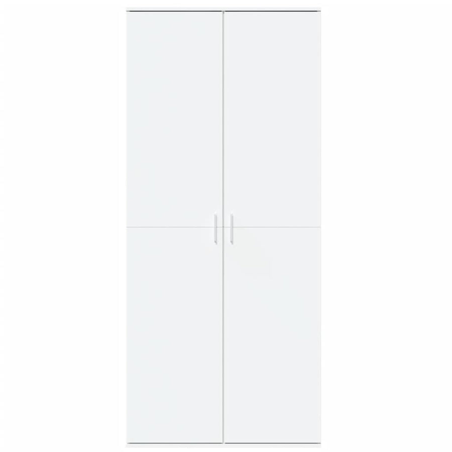 Hoge kast 80x35x180 cm bewerkt hout wit