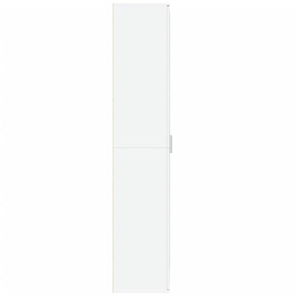 Hoge kast 80x35x180 cm bewerkt hout wit