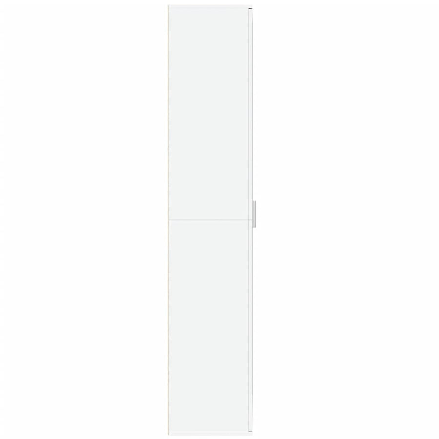 Hoge kast 80x35x180 cm bewerkt hout wit