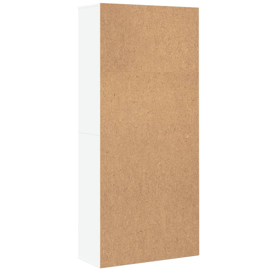 Hoge kast 80x35x180 cm bewerkt hout wit