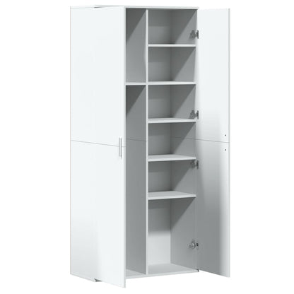 Hoge kast 80x35x180 cm bewerkt hout wit