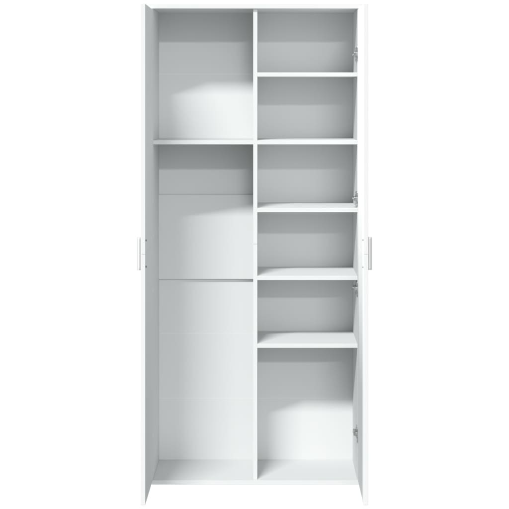 Hoge kast 80x35x180 cm bewerkt hout wit