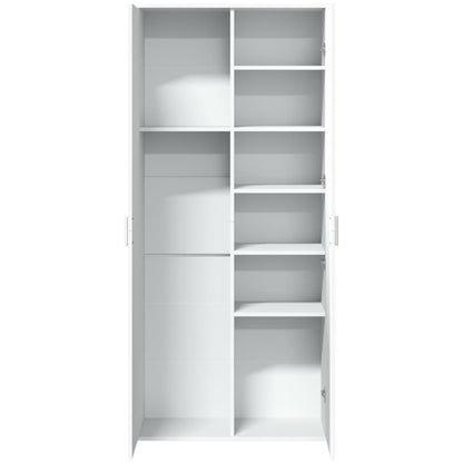 Hoge kast 80x35x180 cm bewerkt hout wit