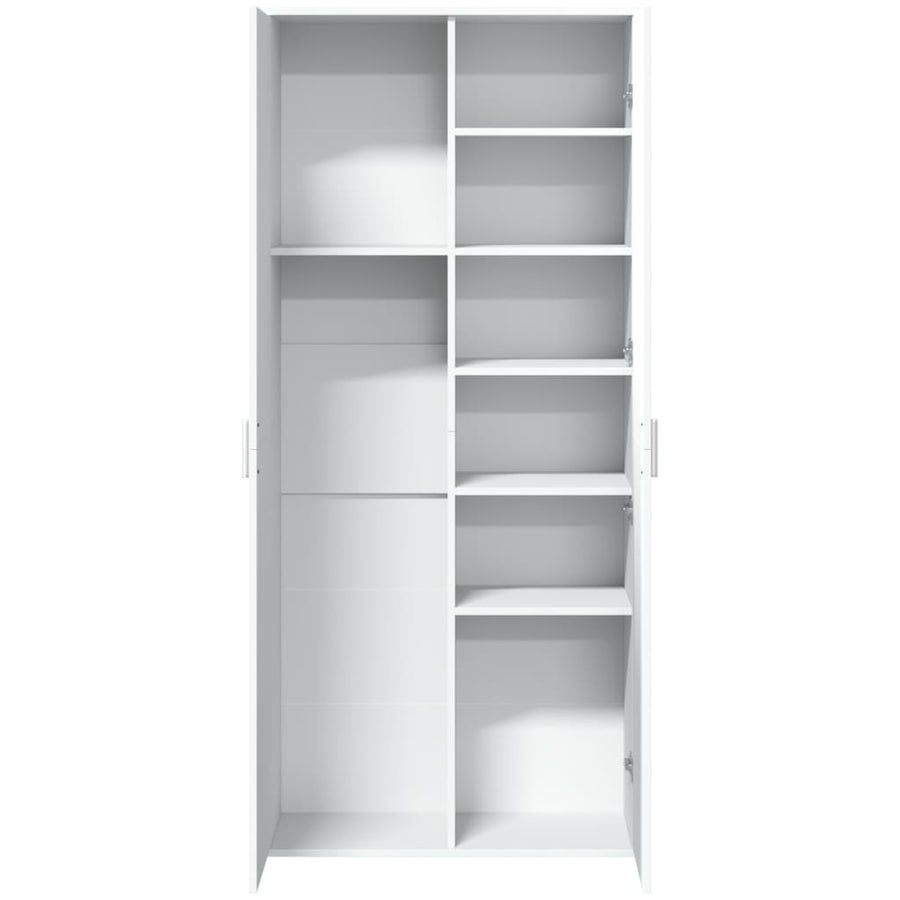 Hoge kast 80x35x180 cm bewerkt hout wit