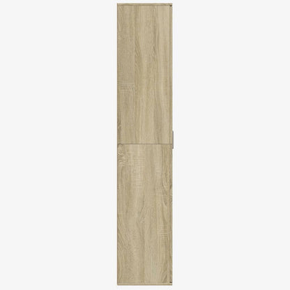 Hoge kast 80x35x180 cm bewerkt hout sonoma eikenkleurig