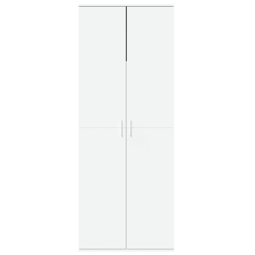 Hoge kast 70x35x180 cm bewerkt hout wit