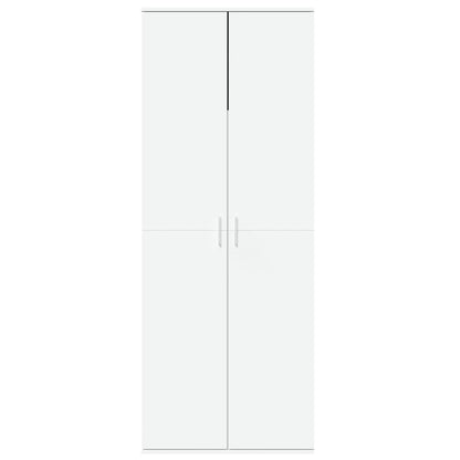 Hoge kast 70x35x180 cm bewerkt hout wit