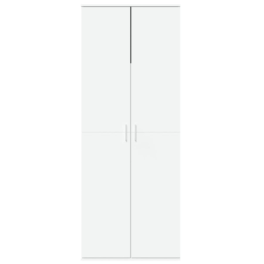 Hoge kast 70x35x180 cm bewerkt hout wit