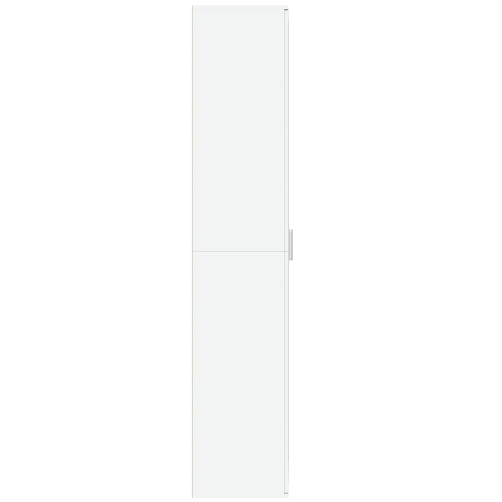 Hoge kast 70x35x180 cm bewerkt hout wit