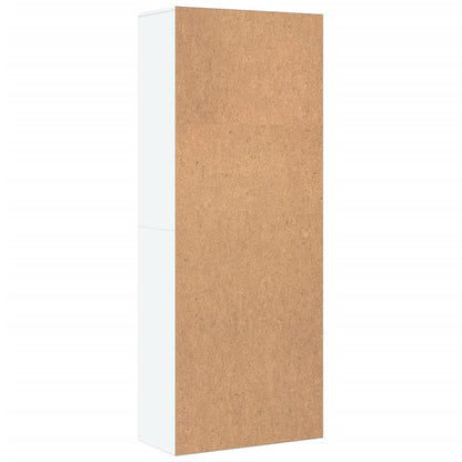 Hoge kast 70x35x180 cm bewerkt hout wit
