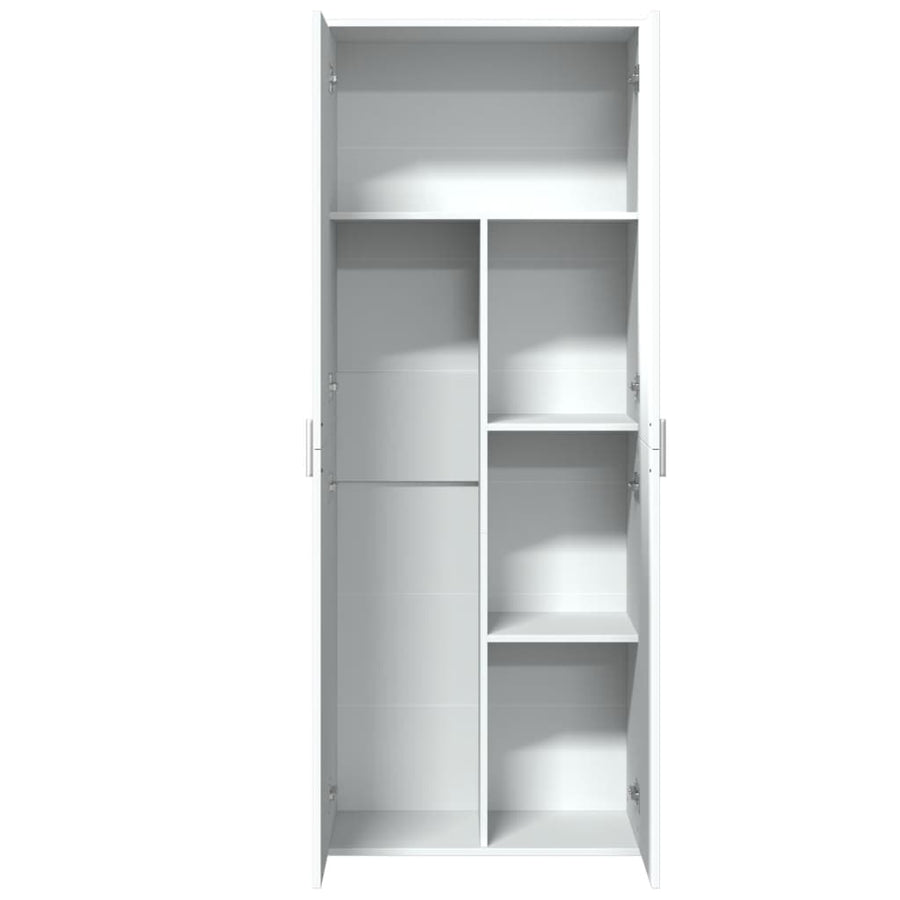 Hoge kast 70x35x180 cm bewerkt hout wit