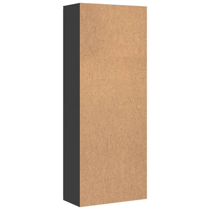 Hoge kast 70x35x180 cm bewerkt hout zwart
