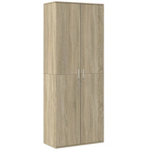 Hoge kast 70x35x180 cm bewerkt hout sonoma eikenkleurig