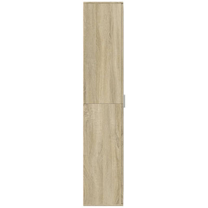 Hoge kast 70x35x180 cm bewerkt hout sonoma eikenkleurig