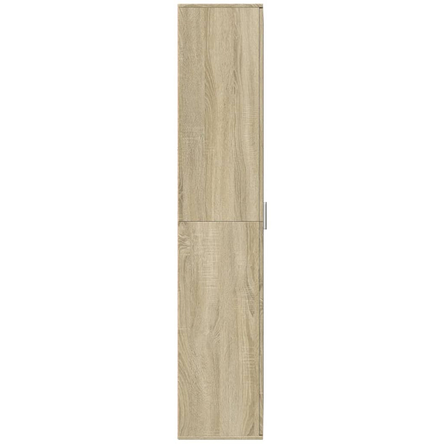 Hoge kast 70x35x180 cm bewerkt hout sonoma eikenkleurig