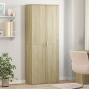 Hoge kast 70x35x180 cm bewerkt hout sonoma eiken