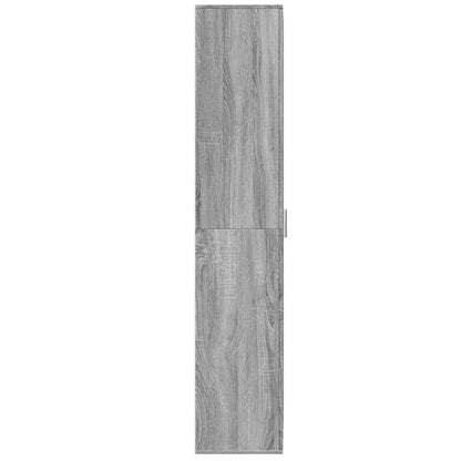 Hoge kast 70x35x180 cm bewerkt hout grijs sonoma eikenkleurig