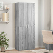 Hoge kast 70x35x180 cm grijs sonoma eiken bewerkt hout