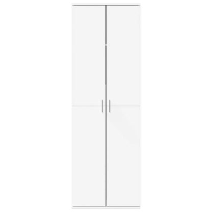 Hoge kast 60x35x180 cm bewerkt hout wit