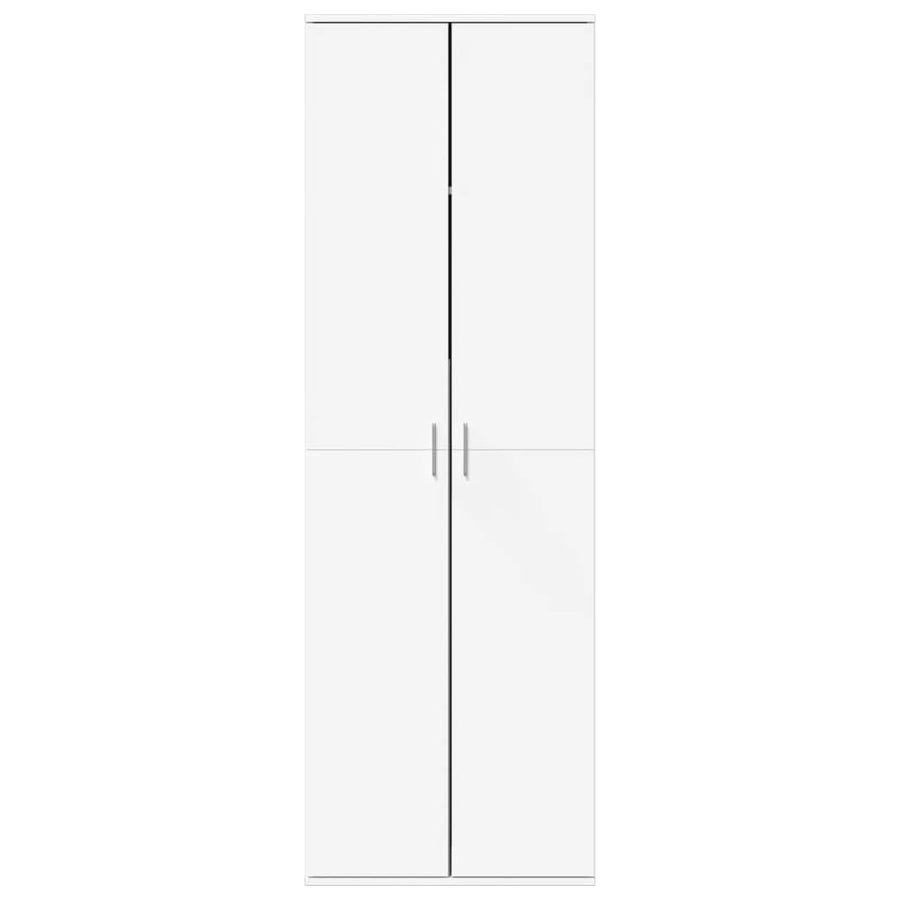 Hoge kast 60x35x180 cm bewerkt hout wit