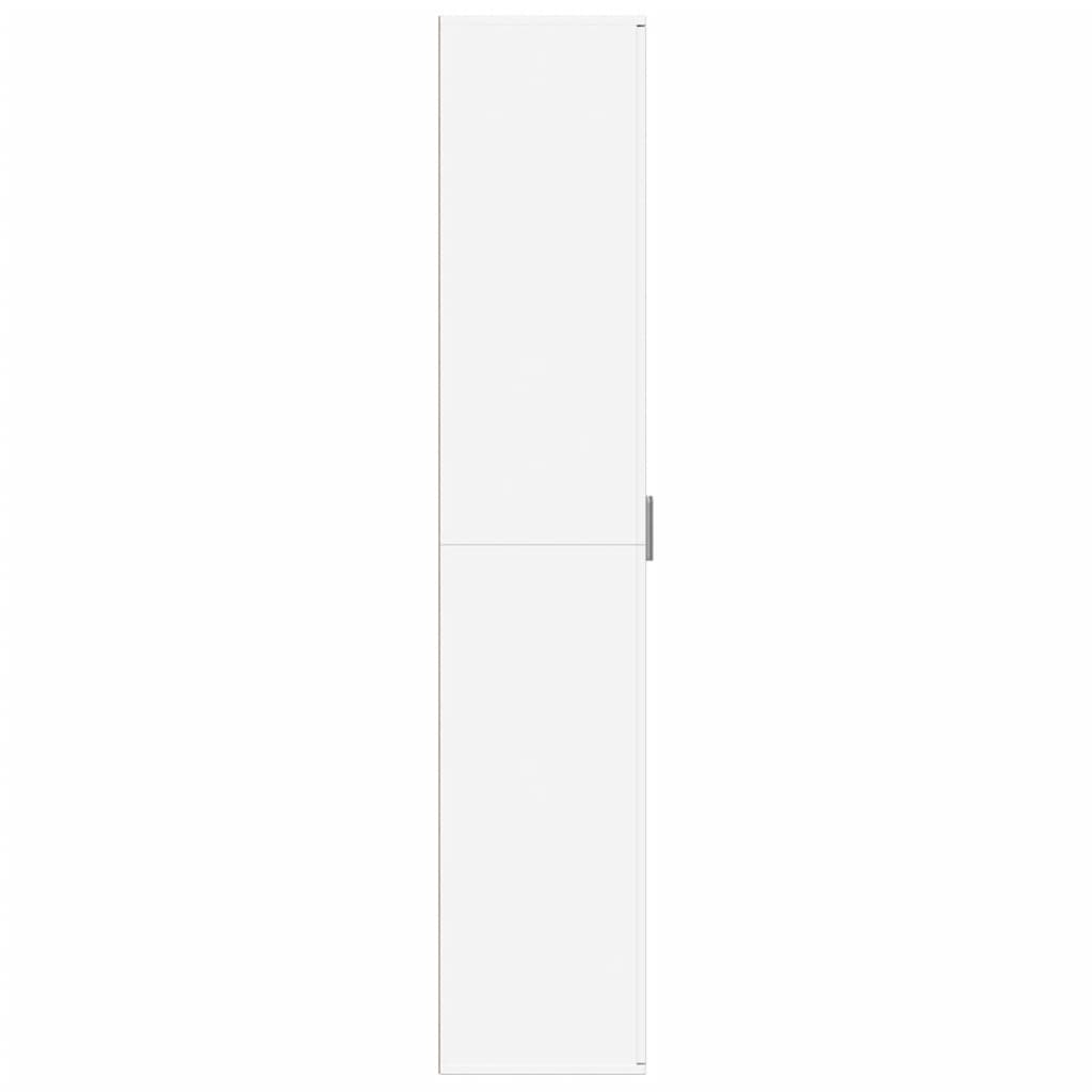 Hoge kast 60x35x180 cm bewerkt hout wit
