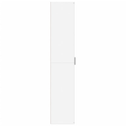 Hoge kast 60x35x180 cm bewerkt hout wit