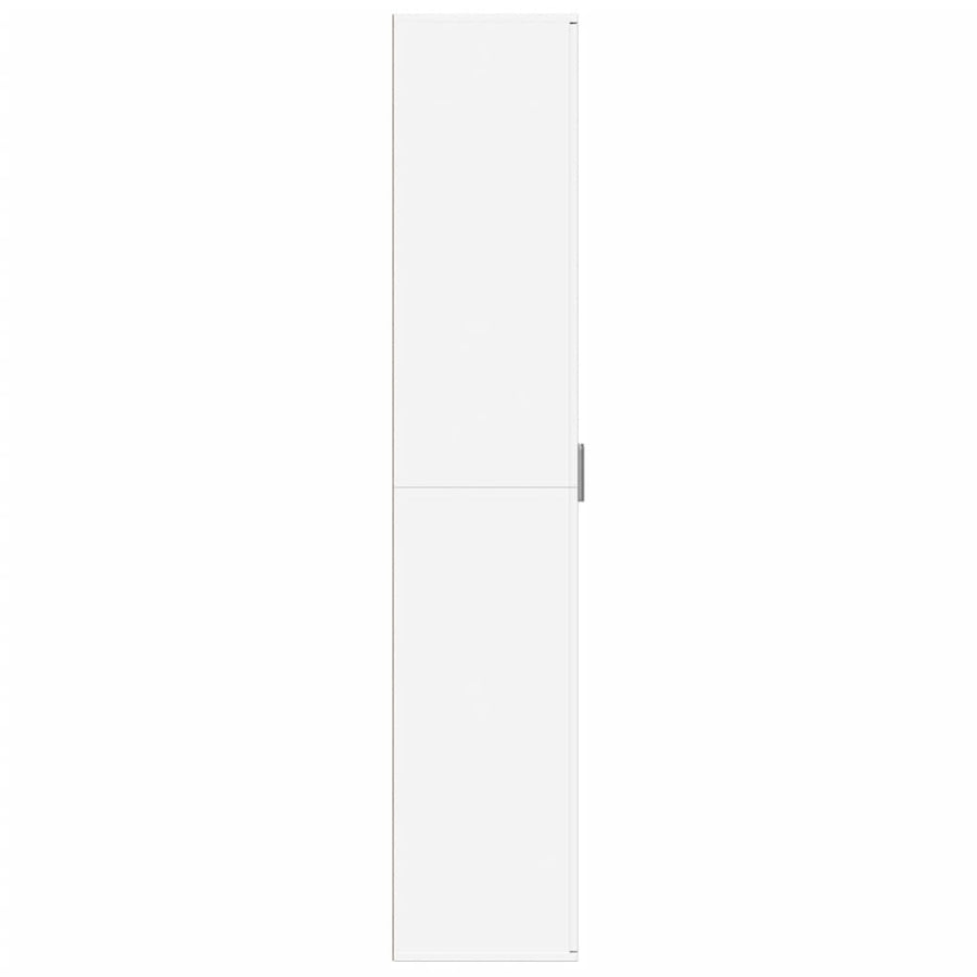 Hoge kast 60x35x180 cm bewerkt hout wit
