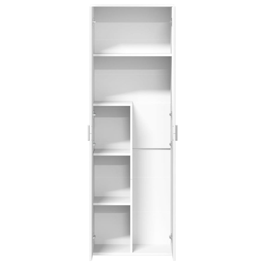 Hoge kast 60x35x180 cm bewerkt hout wit