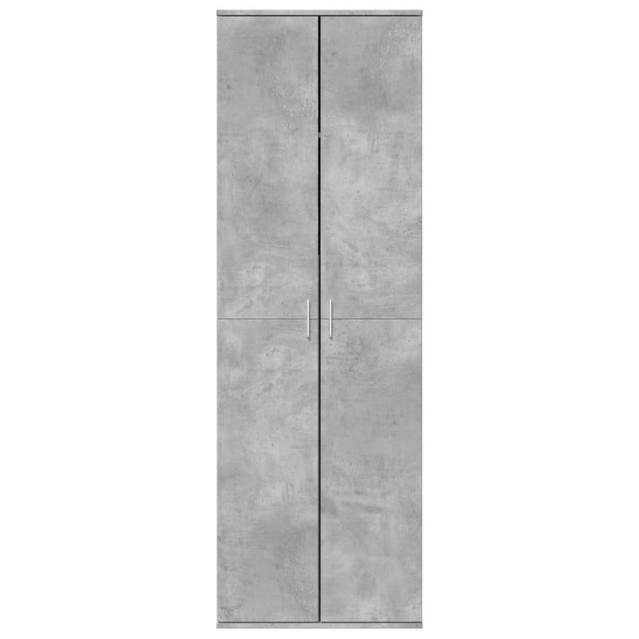 Hoge kast 60x35x180 cm bewerkt hout betongrijs