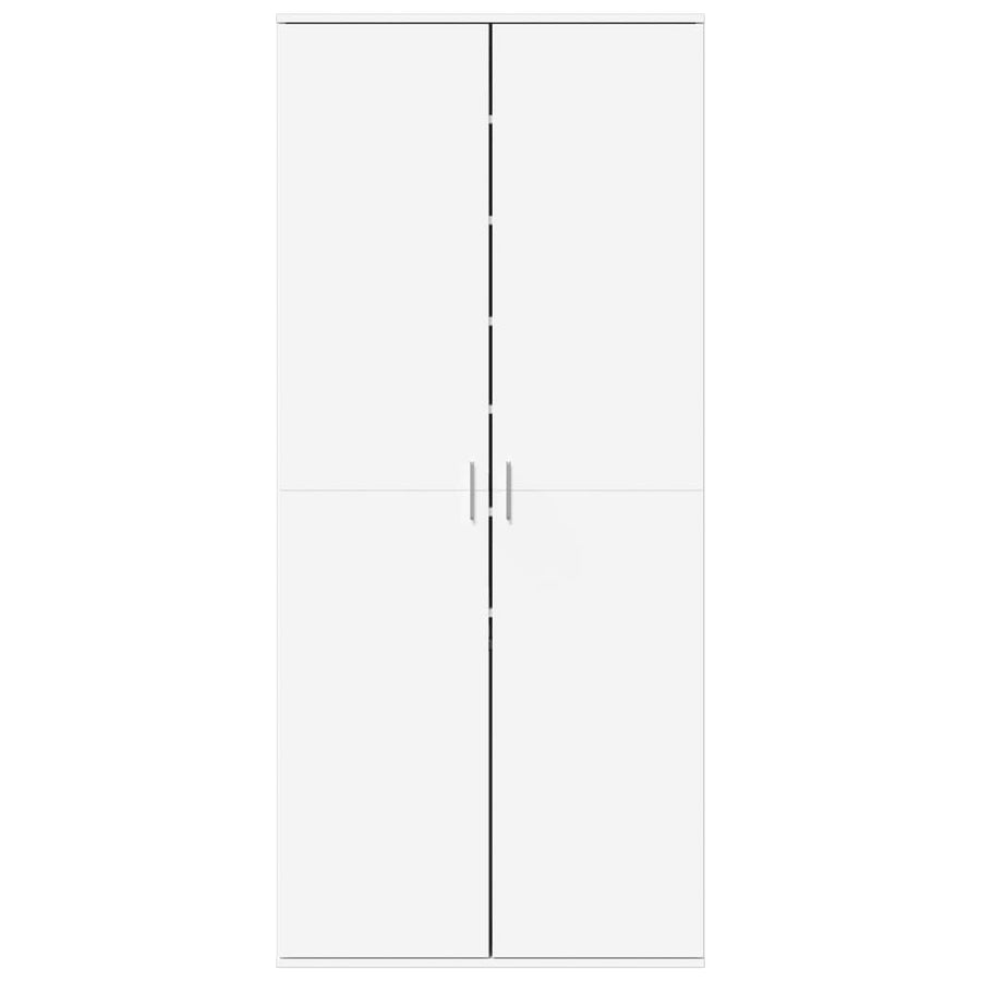 Schoenenkast 80x39x178 cm bewerkt hout wit