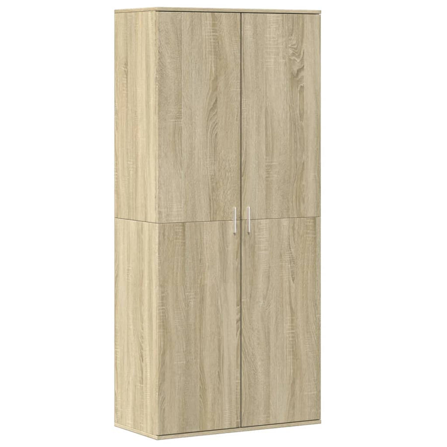 Schoenenkast 80x39x178 cm spaanplaat sonoma eikenkleurig