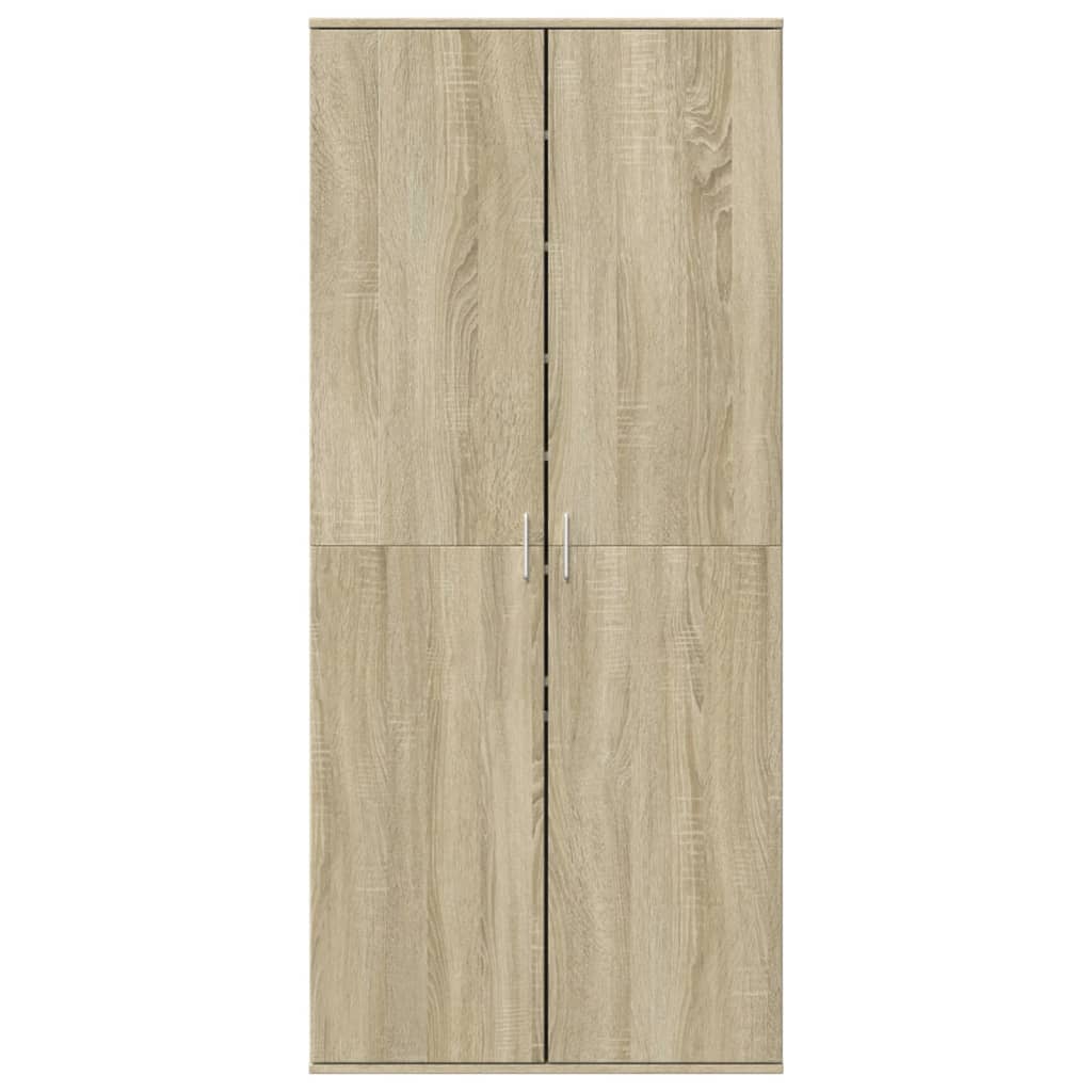 Schoenenkast 80x39x178 cm spaanplaat sonoma eikenkleurig