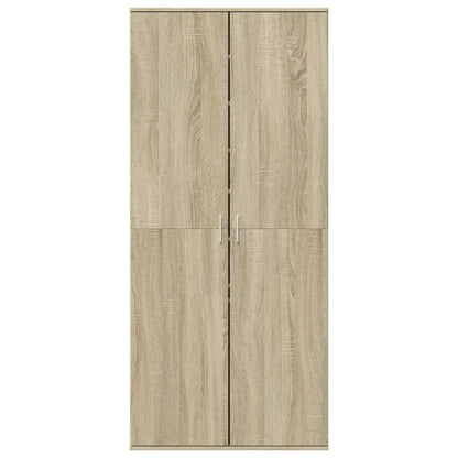 Schoenenkast 80x39x178 cm spaanplaat sonoma eikenkleurig