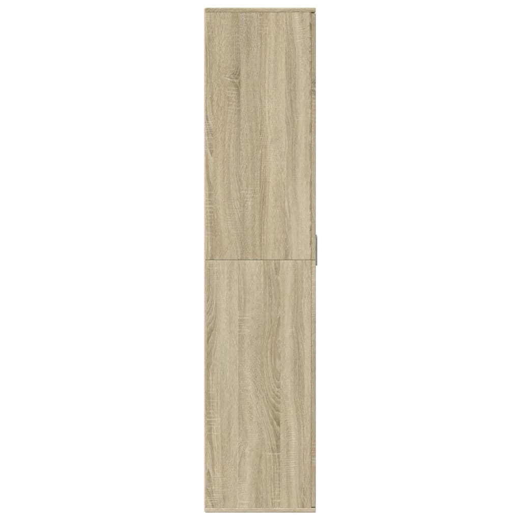 Schoenenkast 80x39x178 cm spaanplaat sonoma eikenkleurig