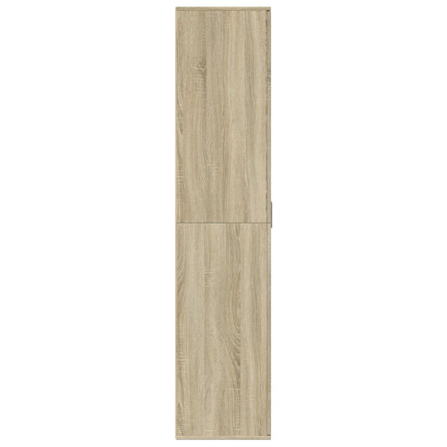 Schoenenkast 80x39x178 cm spaanplaat sonoma eikenkleurig