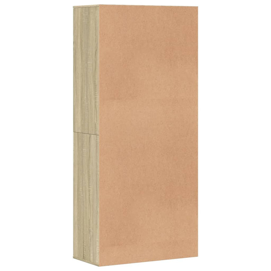 Schoenenkast 80x39x178 cm spaanplaat sonoma eikenkleurig