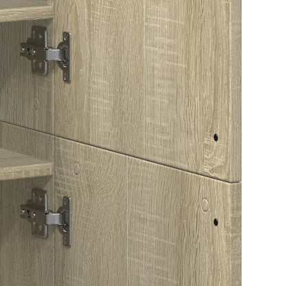 Schoenenkast 80x39x178 cm spaanplaat sonoma eikenkleurig