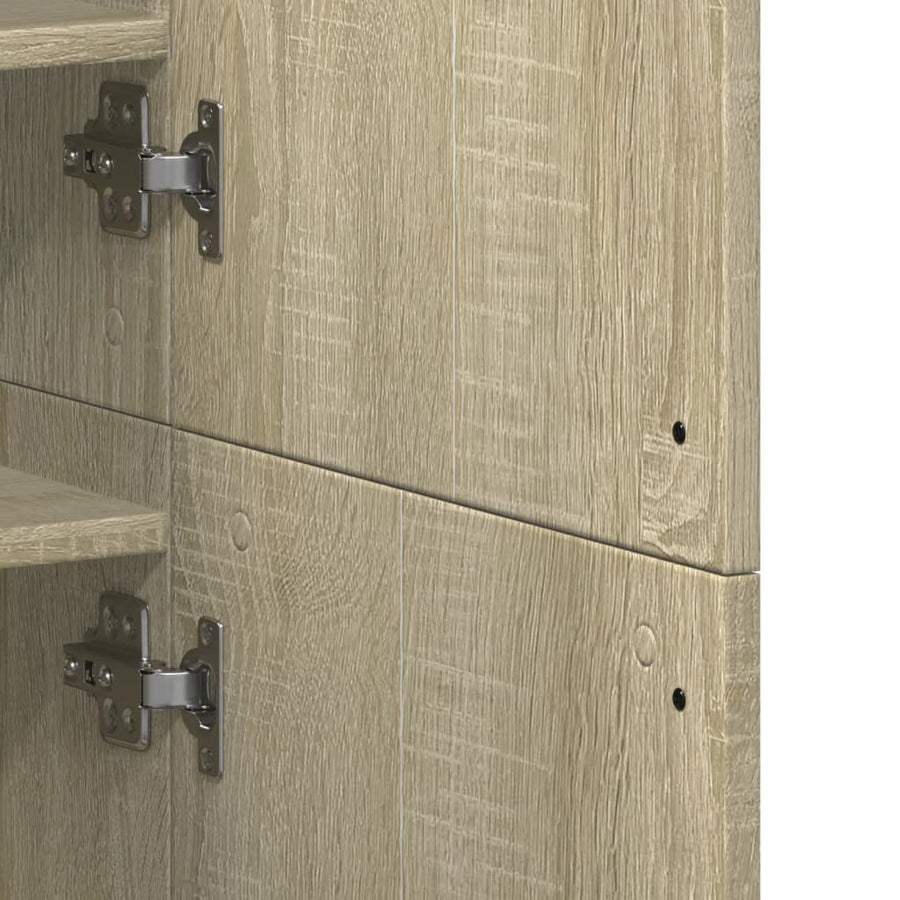 Schoenenkast 80x39x178 cm spaanplaat sonoma eikenkleurig