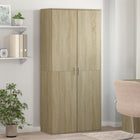 Shoe Cabinet 80x39x178 cm Chipboard Sonoma Oak