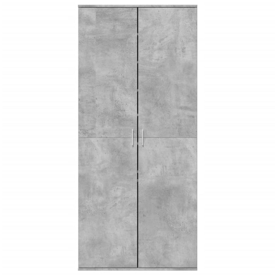 Schoenenkast 80x39x178 cm spaanplaat betongrijs