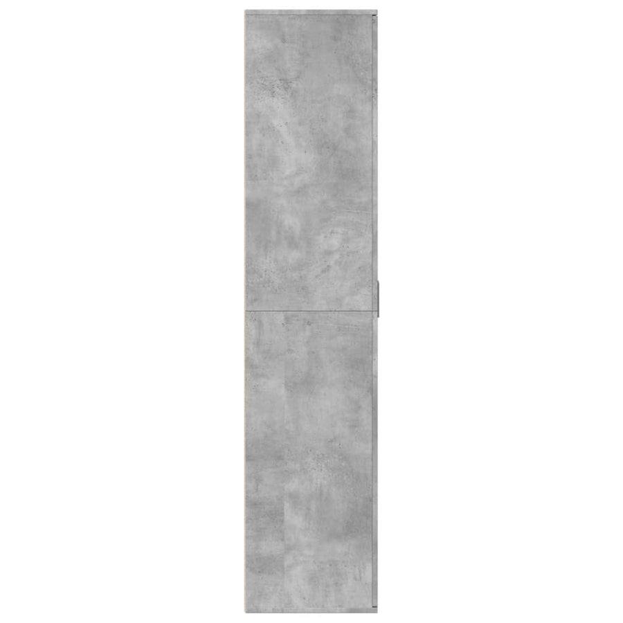 Schoenenkast 80x39x178 cm spaanplaat betongrijs
