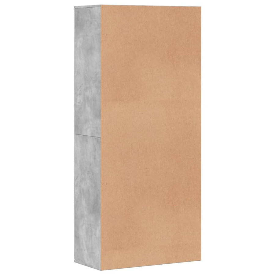 Schoenenkast 80x39x178 cm spaanplaat betongrijs