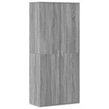 Schoenenkast 80x39x178 cm bewerkt hout grijs sonoma eikenkleur