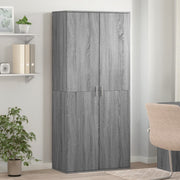 Schoenenkast 80x39x178 cm bewerkt hout grijs