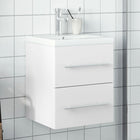 Wastafelkast met wasbak 41x38,5x48 cm wit