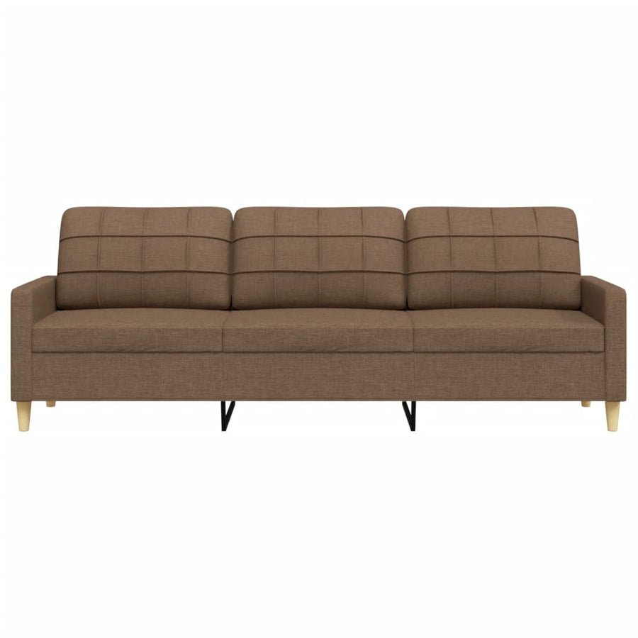 Driezitsbank 210 cm stof bruin