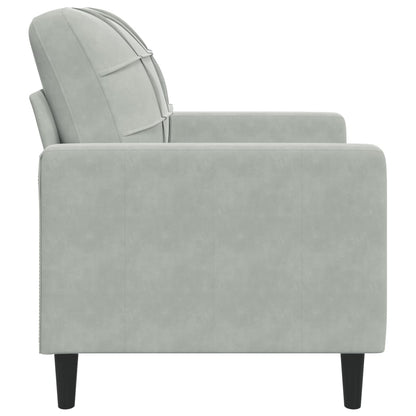 Fauteuil 60 cm fluweel lichtgrijs